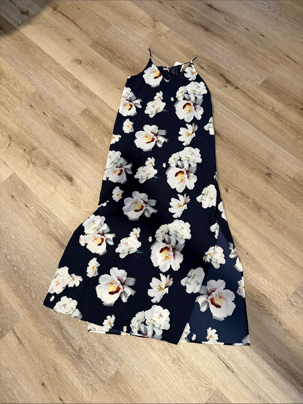Eliane Rose Navy Floral Maxi Dress with White Blossom Print